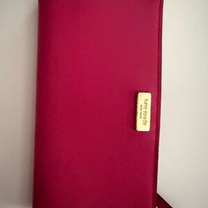 Kate Spade Fuchsia Wallet with Gold Accent